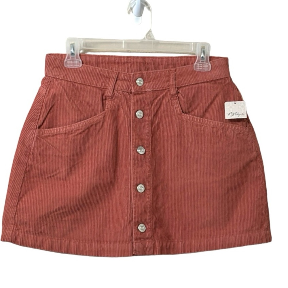 Free People Ray Cotton Corduroy Miniskirt Size 8